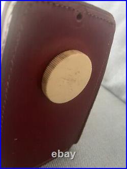 Vintage His Master's Voice Transistor Radio Red leather case HMV UNTESTED Parts