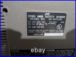 Vintage JVC RC-M70JW Boombox Ghettoblaster Stereo Radio For Parts Or Repair