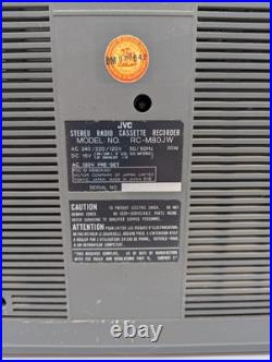 Vintage JVC RC-M80JW Stereo Radio Cassette Recorder BOOMBOX PLAYER Parts/Repair