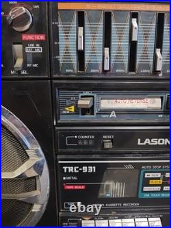 Vintage Jumbo Lasonic TRC-931 Boombox Double Cassette Radio Vintage Parts Repair