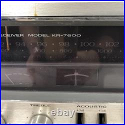 Vintage KENWOOD KR-7600 AM/FM Stereo Receiver PARTS REPAIR ONLY