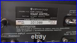 Vintage KENWOOD KR-7600 AM/FM Stereo Receiver PARTS REPAIR ONLY