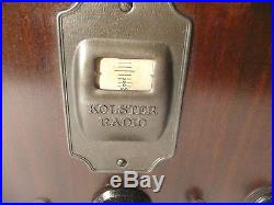 Vintage KOLSTER 7-B RADIO part Untested CHASSIS with SELLER'S GOOD AUDIO NOTE