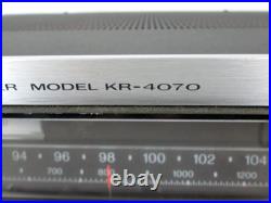 Vintage Kenwood KR-4070 AM/FM Stereo Receiver Lights-up otherwise UNTESTED PARTS