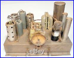 Vintage L' TATRO MODEL 6 & 32 VOLT FARM RADIO part UNTESTED CHASSIS with 4 TUBES