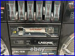 Vintage LASONIC TRC-931 Radio Cassette Boombox Ghettoblaster FOR PARTS ONLY