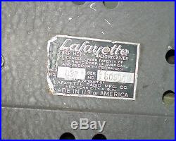 Vintage LaFayette Radio with a Remote Control Head Used Model D37 Ser#60903