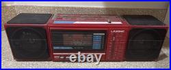 Vintage Lasonic TRC-926 Ghetto Boombox Radio RARE RED Color Parts/ Repair Broke