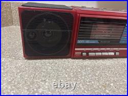 Vintage Lasonic TRC-926 Ghetto Boombox Radio RARE RED Color Parts/ Repair Broke