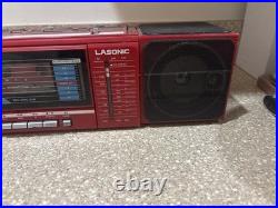 Vintage Lasonic TRC-926 Ghetto Boombox Radio RARE RED Color Parts/ Repair Broke