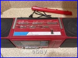 Vintage Lasonic TRC-926 Ghetto Boombox Radio RARE RED Color Parts/ Repair Broke