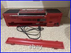 Vintage Lasonic TRC-926 Ghetto Boombox Radio RARE RED Color Parts/ Repair Broke