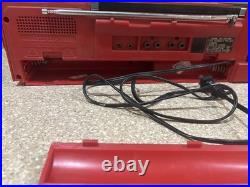 Vintage Lasonic TRC-926 Ghetto Boombox Radio RARE RED Color Parts/ Repair Broke