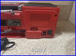 Vintage Lasonic TRC-926 Ghetto Boombox Radio RARE RED Color Parts/ Repair Broke