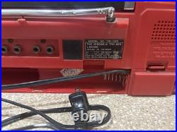 Vintage Lasonic TRC-926 Ghetto Boombox Radio RARE RED Color Parts/ Repair Broke