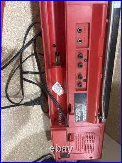 Vintage Lasonic TRC-926 Ghetto Boombox Radio RARE RED Color Parts/ Repair Broke