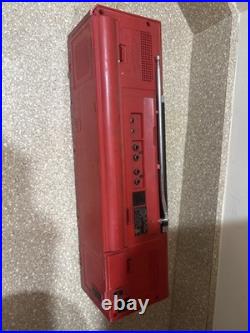 Vintage Lasonic TRC-926 Ghetto Boombox Radio RARE RED Color Parts/ Repair Broke