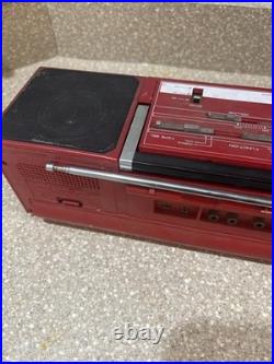 Vintage Lasonic TRC-926 Ghetto Boombox Radio RARE RED Color Parts/ Repair Broke
