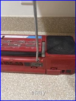 Vintage Lasonic TRC-926 Ghetto Boombox Radio RARE RED Color Parts/ Repair Broke