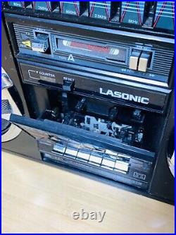 Vintage Lasonic TRC-931 Ghetto Blaster Boombox FOR PARTS OR REPAIR AS IS READ