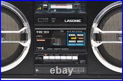 Vintage Lasonic TRC-931 Ghetto Blaster Boombox -Powers On FOR PARTS OR REPAIR