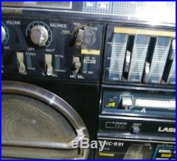 Vintage Lasonic Trc-931 Double Cassette Radio Boombox Parts Or Repair