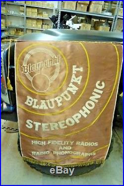 Vintage Late 1950s Blaupunkt Cloth Stereophonic Advertising Banner Sign