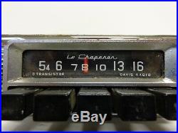 Vintage Le Chaperon Davis Radio AM Push Button 8 Transistor VW Bus Bug Ghia 519