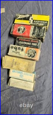 Vintage Lot of Vacuum Tubes Mixed Brands Untested Radio Audio Parts in box loose