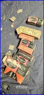 Vintage Lot of Vacuum Tubes Mixed Brands Untested Radio Audio Parts in box loose