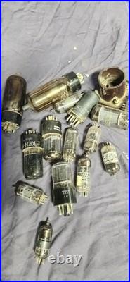 Vintage Lot of Vacuum Tubes Mixed Brands Untested Radio Audio Parts in box loose