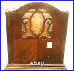 Vintage MAJESTIC 50 CATHEDRAL RADIO parts WOOD SHELL & BACK SIDE PANEL