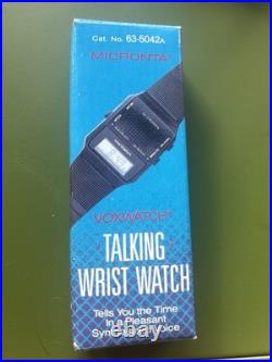 Vintage MICRONTA VOXWATCH Talking Wrist Watch 63-5042A(Time & Alarm)NEW In BOX