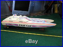 Vintage MRP RC Radio Control Electric Offshore Boat Fast Cat For Parts or repair