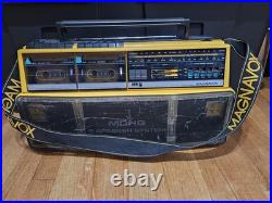 Vintage Magnavox D8300 Boombox Radio Works Dual Cassette Recorder 4 Parts