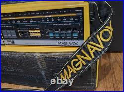 Vintage Magnavox D8300 Boombox Radio Works Dual Cassette Recorder 4 Parts