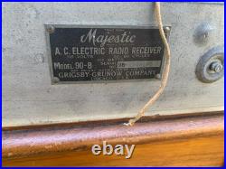 Vintage Majestic Model 90-B Grigsby GRUNOW A. C. Electric Radio Receiver Parts/re