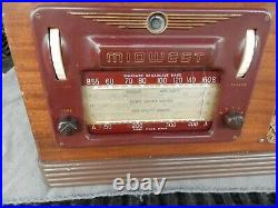 Vintage Midwest Model 88 Police Aircraft Short Wave Tube Radio Works Parts