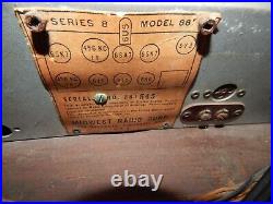 Vintage Midwest Series 8 Model 88 Long Wave Police Aircraft Radio Parts Estate