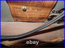 Vintage Midwest Series 8 Model 88 Long Wave Police Aircraft Radio Parts Estate