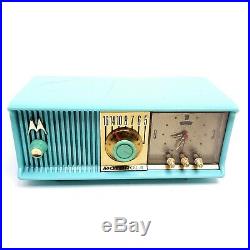 Vintage Motorola Clock Radio 57CC Tube Turquoise Mid Century Seafoam Parts Only