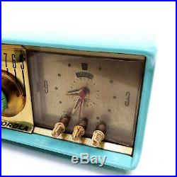 Vintage Motorola Clock Radio 57CC Tube Turquoise Mid Century Seafoam Parts Only