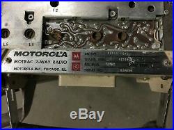 Vintage Motorola Motrac U71LHT 2-Way Radio with accessories For parts or repair