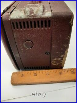 Vintage Motorola Portable Tube Radio 1948 Model 5A7A Parts or Restoration Only