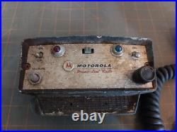 Vintage Motorola Private Line Radio For Parts or Repair Red Blue Lights Mic