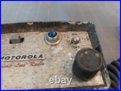 Vintage Motorola Private Line Radio For Parts or Repair Red Blue Lights Mic