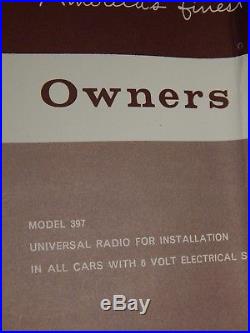 Vintage Motorola push button model 397 universal car radio with 6v elec system NOS