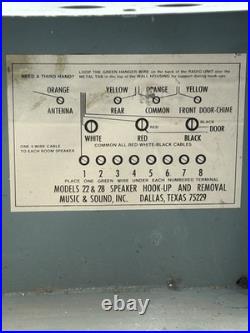 Vintage Music & Sound Model 22/28 AM FM 8-Station Intercom Radio Master Parts