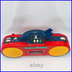 Vintage My First SONY CFS-2050 Red Cassette-corder Boom Box Radio Junk For Parts