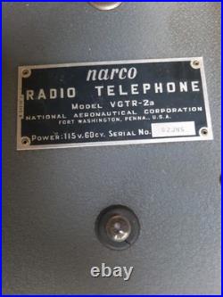 Vintage Narco Radio Telephone Model VGTR-2a Tube Unit Receiver 4 Parts- Untested